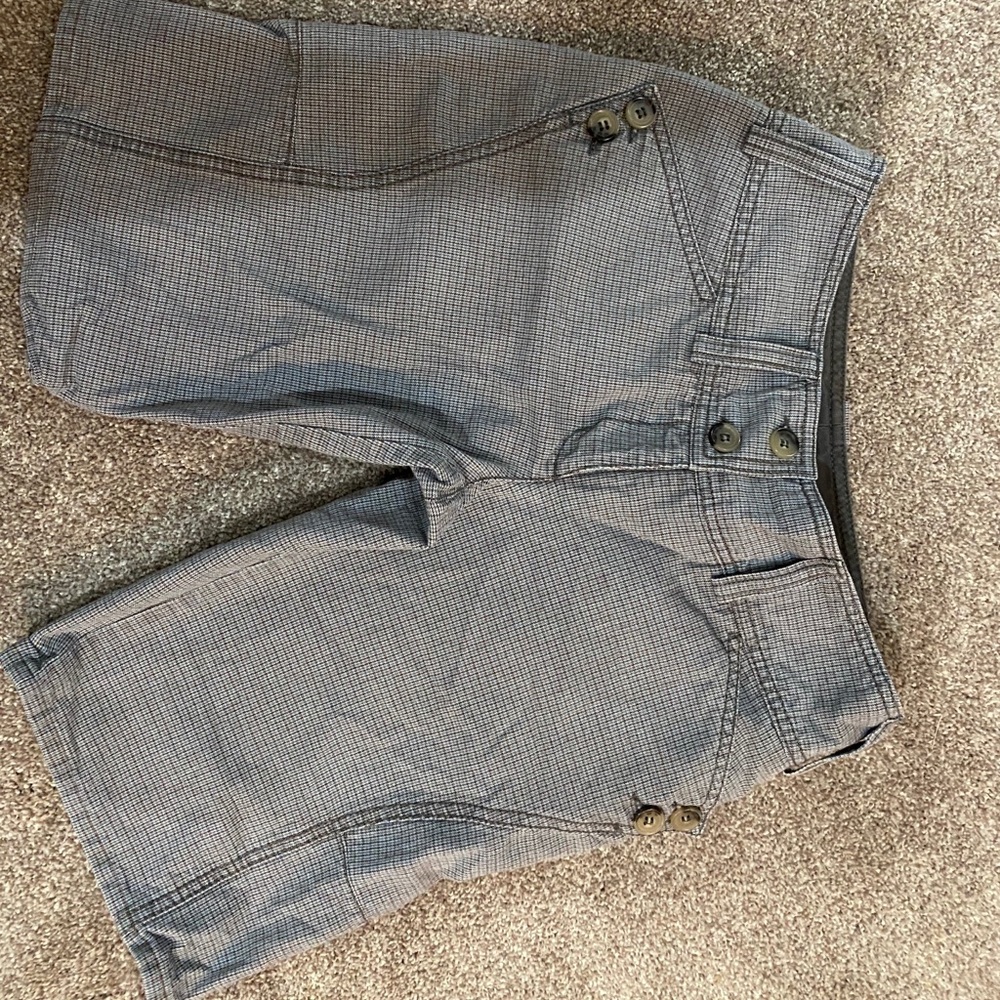 Plaid cotton shorts